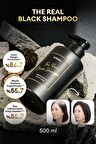 Beyazlayan ve Dökülen Saçlara Özel Bakım Sunan Siyah Şampuan KUNDAL The Real Black Shampoo 500ml
