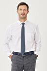 Erkek Beyaz Ütülemesi Kolay Comfort Fit Rahat Kesim Klasik Yaka Gömlek
