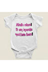 Akıllı Olun 9 Ay İçerde Yattım Ben Yazılı Pamuklu Yumuşak Unisex Çıtçıtlı Body Zıbın