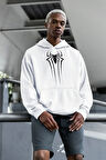 Marvel Örümcek Adam Logo Baskılı Unisex Hoodie, Oversize Spider-Man Hoodie