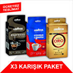Qualità Oro + Crema e Gusto + Espresso Classico Italiano Filtre Kahve (250gr) 3'Lü Paket