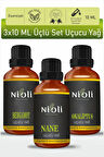 Nioli Bergamot, Nane, Okaliptus, Esansiyel Uçucu Yağ Buhurdanlık Yağı Aromaterapi Yağı 10 ML