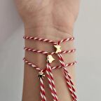 Marteniçka 3lü Kombin, Kalp - Kelebek - Kar Tanesi Figürlü Marteniçka Dilek Bilekliği