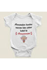 Annemden Başka Nazımı Kim Çeker Tabii Ki Anneannem Yazılı Pamuklu Yumuşak Unisex Çıtçıtlı Body Zıbın