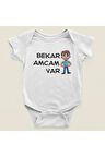 Bekar Amcam Var Yazılı Pamuklu Yumuşak Unisex Çıtçıtlı Body Zıbın