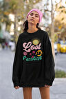 Lost In Paradise Yazılı Unisex Oversize Sweatshirt