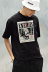 I Have No Enemies Anime Baskılı Unisex Oversize Tişört