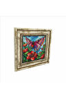 Kelebek Baskılı Taş Tablo 25X25