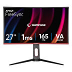 Rampage VOYAGER VY27R165C 27" 1 ms Full HD FreeSync Curved Pivot Oyuncu Monitörü Teşhir