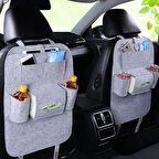 Araba Araç Oto Koltuk Arkası Organizer Oto Koltuğu Kılıfı Keçe Eşya Düzenleyici Ceplik Pratik Çanta