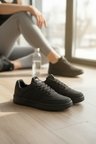 Enoch Kadın Spor Ayakkabı Kontrast Bant Detaylı Ve Perfore Burunlu Düz Tabanlı Günlük Casual Sneaker