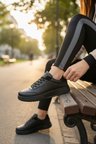 Enoch Kadın Spor Ayakkabı Delikli Detaylı Ve Hafif Comfort Düz Tabanlı Günlük Sneaker