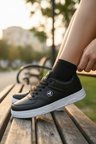 Enoch Kadın Spor Ayakkabı Amblem Detaylı Perfore Sneaker Comfort Taban Günlük Yürüyüş Ayakkabısı