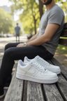 Enoch Beyaz Air Serisi Esintili Kalın Tabanlı Bağcıklı Günlük Erkek Sneaker Ayakkabı