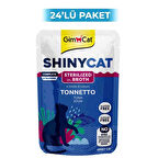 GimCat Shinycat Broth Sterilised Ton Balıklı Pouch Konserve Kedi Maması 70 Gr (24 Adet)