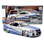 Jada Fast & Furious Brian’s Nissan Skyline GT-R (BNR34) 1:24 Gümüş-Mavi 97158