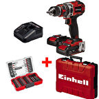Einhell Tp-Cd 18/50 Li i Bl Kömürsüz 18V 2AH Çift Akülü  Darbeli Matkap + 42 parça Vidalama Uç Seti  M-CASE Kutu