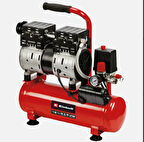 Einhell Sessiz Hava Kompresörü TE-AC 110/6 Silent Plus (550 W, maks. 8 bar, 6 l-Tank, 110 l/dakika emiş kapasitesi, motor hızı 1450 d/dak, manometre, hızlı bağlantı, yağsız) - 4020600