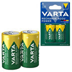 Varta HR14 3000Mah C Orta Boy 1.2 Volt Ni-Mh Şarjlı Pil 2Li Paket (Şarj Edilebilir)