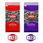 Tadım Ayçekirdeği 180 gr Kavrulmuş Siyah ve Bol Tuzlu 24 lu Karma Paket