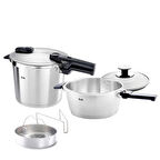 Fissler Vitaquick Premium 6+3,5 Litre Düdüklü Tencere + Buharda Pişirme Aparatı