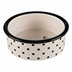 Trixie Kedi Seramik Mama Su Kabı, Beyaz/Siyah