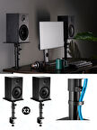 Ayarlanabilir Masaüstü Hoparlör Standı | 2 Adet Set | 15kg Taşıma Kapasiteli