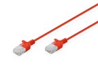 Slim CAT 6 U-UTP yüksek esnekliğe sahip ince data kablosu, bakır, 2 Metre
