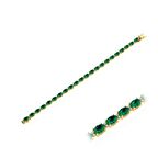 10,30 Karat Pırlantalı Zümrüt Bileklik