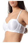 Kadın Beyaz Straplez Balenli Toparlayıcı Sütyen 1680