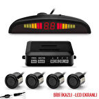 BE750-S 18MM+SOKET PARK SENSÖRÜ GÖSTERGELİ VE SESLİ SİYAH