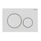 Geberit Sigma20 Kumanda Paneli Çift Basmalı Mat Beyaz/Beyaz 115.882.01.1