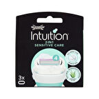Wilkinson Sword Intuition 2 in 1 Sensitive Care Kendinden Sabunlu 4 Bıçaklı Kadın Tıraş Bıçağı 3 Yedek Kartuş