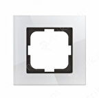 Asyagrup Ovivo Prime Elements Akrilik Cam Beyaz - Siyah Tekli Çerçeve