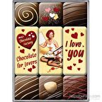 Nostalgic Art I Love You Chocolate Magnet Set 9 Parça