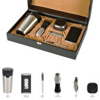 VIP Hediyelik Set - Powerbank, Kalem, Fenerli Çakı, Termos, Çakı ve Hoparlör - (6’lı Kurum Seti)
