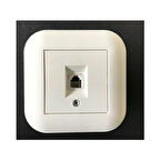 Asyagrup Ovivo Loft Beyaz Nümeris Telefon Prizi - Çerçeve Dahil