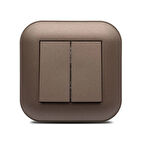 Asyagrup Ovivo Loft Mocha Komütatör - İkili Anahtar - Çerçeve Dahil