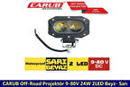 CARUB OFF-ROAD PROJEKTÖR 9-80V 24W 2LED BEYZ- SARI