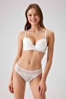 Kadın Ekru 4740 Balenli Destekli Sütyen Takım