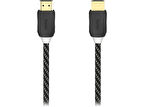 HAMA HM.205444 HS Ethernet Altın Uç Örgü Kablo 1.5m HDMI Kablo Siyah