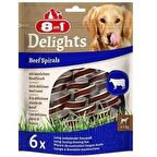 8in1 Delights Smart Spirals Biftekli Burgu Köpek Ödülü 6 Adet