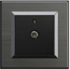 Asyagrup Ovivo Quantum Manyetik Gri Uydu Anten Prizi - Çerçeve Dahil