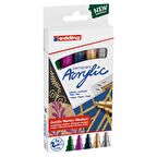 Edding 5100 Akrilik Markör 5’Li Paket (Metalik) - Yeşil Mor Mavi Gümüş Altın - 2-3 Mm’Lik Yuvarlak Uç