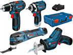 Bosch 12 Volt 5 Li Akülü Set (Gsr 12V-15 + Gop 12V-28 + Gdr 12V-105 + Gsa 12V-14 + Glı 12V-300 + 3 x 2,0 Ah + Gal 12V-40 + L-Boxx Xl)