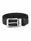Montblanc Black 35 mm Deri Kemer 129455