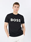 Boss Bisiklet Yaka Siyah Erkek T-Shirt Thinking