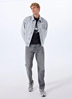 Gri Erkek Normal Bel Regular Fit Denim Pantolon RE.MAINE