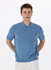 Boss Polo Yaka Regular Fit Mavi Erkek Kazak Asac_P