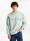 Hugo Bisiklet Yaka Yeşil Erkek Sweatshırt 50538778_Dinex